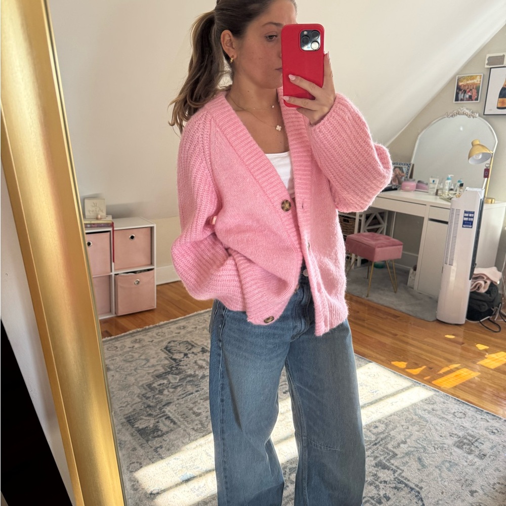 ZARA size small pink cardigan